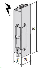 Cuerpo Central Cerradero eléctrico CISA 12-24Vca/cc sin antirrepetidor y sin cierre día, con microinterruptor