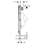Bastidor Geberit Duofix para urinario, 112–130 cm, universal