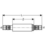 Unión larga Geberit serie Mepla: CC499K, d=16mm