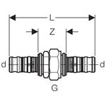 Unión roscada Geberit d16