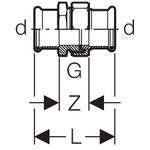 Unión roscada Geberit d15