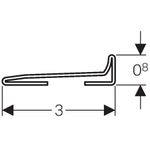 Perfil colector Geberit para sifón de pared para ducha: L=150cm