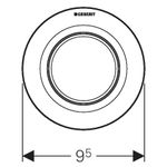 Pulsador a distancia Geberit serie 01. Blanco alpino