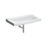 Lavabo serie Geberit Xeno²: 90x48cm, Toma de grifo=Sin, Rebosadero=Sin, Blanco / KeraTect