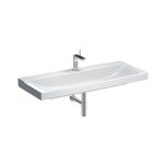 Lavabo serie Geberit Xeno²: 120x48cm, Toma de grifo=Centro, Rebosadero=Sin, Blanco / KeraTect