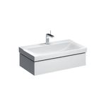 Mueble bajo Geberit Xeno² para lavabo, con un cajón: Ancho de lavabo=90cm, H=22cm, Blanco / Cubierto brillante intenso
