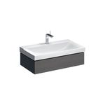 Mueble bajo Geberit Xeno² para lavabo, con un cajón: Ancho de lavabo=90cm, H=22cm, Gris escultura / Melamina estructura madera