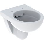 Inodoro suspendido de fondo profundo serie Geberit Selnova Compact, compacto, Rimfree. Blanco