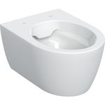 Inodoro suspendido de fondo profundo Geberit iCon, compacto, forma cerrada, Rimfree: T'=49cm, Blanco