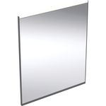 Espejo con luz Geberit Option Plus Square con iluminación directa e indirecta: 60x70cm, Negro mate / Aluminio anodizado