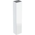Mueble alto Geberit con una puerta: 36x180cm, Cuerpo: blanco/cubierto alto brillo, Frontal: blanco/vidrio brillante