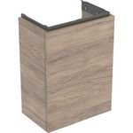 Mueble bajo Geberit Acanto para lavamanos, con una puerta: Cuerpo y frontal: nogal hickory/melamina