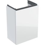 Mueble bajo Geberit Acanto para lavamanos, con una puerta: Cuerpo: blanco/cubierto alto brillo