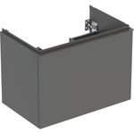 Mueble bajo Geberit serie Acanto para lavabo, con un cajón y un cajón interior: Cuerpo y frontal: lava/cubierto mate