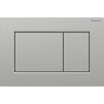 Pulsador serie Sigma01 de Geberit, para doble descarga, square, cromado mate, revestimiento fácil de limpiar