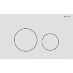 Pulsador serie Sigma40 de Geberit para doble descarga, round. Blanco mate