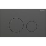 Pulsador serie Sigma40 de Geberit para doble descarga, round. Cromado negro