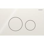 Pulsador serie Sigma40 de Geberit para doble descarga, round. Gris arena
