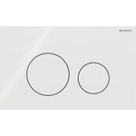 Pulsador serie Sigma40 de Geberit para doble descarga, round. Blanco