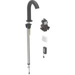Grifo electrónico para lavabos Geberit Piave, montaje de encimera, servicio a batería, para caja funcional empotrada: Negro mate / Con revestimiento de limpieza fácil, Mezclador=Con mezclador