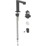 Grifo electrónico para lavabo Geberit Brenta, montaje de encimera, servicio de red, para caja funcional empotrada: Negro mate / Con revestimiento de limpieza fácil, Mezclador=Sin mezclador