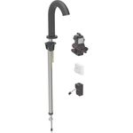 Grifo electrónico para lavabos Geberit Piave, montaje de encimera, servicio de red, para caja funcional empotrada: Negro mate / Con revestimiento de limpieza fácil, Mezclador=Sin mezclador