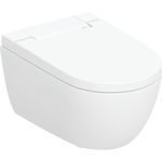 Inodoro bidé Geberit AquaClean Alba, inodoro suspendido: Inodoro cerámico: blanco/KeraTect, Cubierta de diseño: blanca