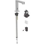 Grifo electrónico para lavabo Geberit Brenta, montaje de encimera, servicio de red, para caja funcional empotrada: Acabado de acero inoxidable / Cepillado, con revestimiento fácil de limpiar, Mezclador=Sin mezclador