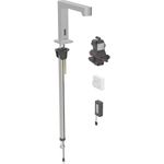 Grifo electrónico para lavabos Geberit Brenta, montaje de encimera, servicio a batería, para caja funcional empotrada: Acabado de acero inoxidable / Cepillado, con revestimiento fácil de limpiar, Mezclador=Con mezclador