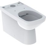 Inodoro al suelo serie Geberit Selnova Square para cisterna vista baja, fondo profundo, adosado a la pared