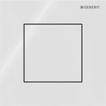 Sistema de descarga Geberit para urinarios con accionamiento de descarga neumático, pulsador serie 40, rectangular: Blanco