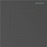 Sistema de descarga Geberit para urinarios con accionamiento de descarga neumático, pulsador serie 40, rectangular: Cromado negro