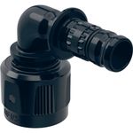 Codo de transición 90° Geberit serie Mepla con MasterFix: PVDF, d=16mm, RpMF=1/2″