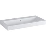 Lavabo serie Geberit iCon: 90x48.5cm, Toma de grifo=Sin, Rebosadero=Visible, Blanco