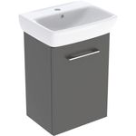 Lavabo con armario, una puerta, serie Selnova Square de Geberit.  45x64.9x35cm, Lava