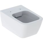 Inodoro suspendido de fondo profundo serie Geberit iCon Square, forma cerrada, Rimfree: T'=54cm. Blanco