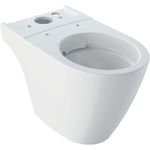 Inodoro al suelo serie Geberit iCon para cisterna vista baja, fondo profundo, forma cerrada. Blanco