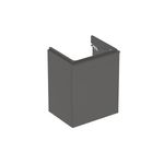 Mueble bajo Geberit serie Smyle Square para lavamanos, con una puerta: 49.2x61.7x40.6cm, Lava, Ancho de lavabo=50cm, Puerta=Lado de fijación a la derecha