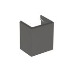 Mueble bajo Geberit serie Smyle Square para lavabo, con una puerta: 53.6x61.7x43.3cm, Lava, Ancho de lavabo=55cm, Puerta=Lado de fijación a la derecha