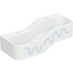 Superficie recreativa y de lavado Geberit Bambini, con dos puestos de lavabo, lavabo más profundo a la izquierda: B=90cm,  Rojo carmín