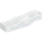 Superficie recreativa y de lavado Geberit serie Bambini, con tres puestos de lavabo, lavabo más profundo a la izquierda Blanco alpino