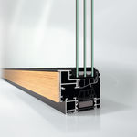 Ventanas hoja oculta Schüco AWS 75 BS.HI+ (High Insulated) WoodDesign. Con decoración de madera. Profundidad: 75mm