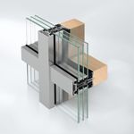 Sistema de fachada con estructura adicional de madera, Schüco AOC 60 TI