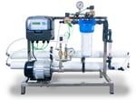 Sistema de ósmosis industrial, serie PEQ modelo RO-P1221 de Hidro-Water. Producción (l/h): 30