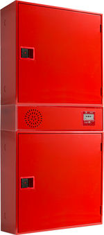 Conjunto vertical compuesto por 3 módulos en rojo puerta ciega roja, referencia CR3X17V1 de Cofem