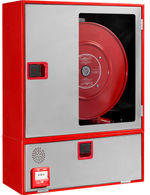 Conjunto vertical compuesto por 2 módulos en rojo puerta semiciega inoxidable, referencia CR3X15V2 de Cofem