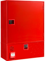 Conjunto vertical compuesto por 2 módulos en rojo puerta ciega roja, referencia CR3X17V2 de Cofem