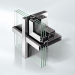 Ventana de fachada para apertura proyectante o paralela, Schüco AWS 114