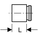 Juego de extensión de husillo Geberit para llave de paso empotrada: DNV=8/15/20