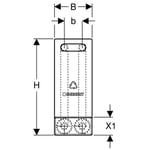 Caja de conexiones Geberit serie Mepla serie C: PE-RT II/Al/PE-RT II, d=16mm
